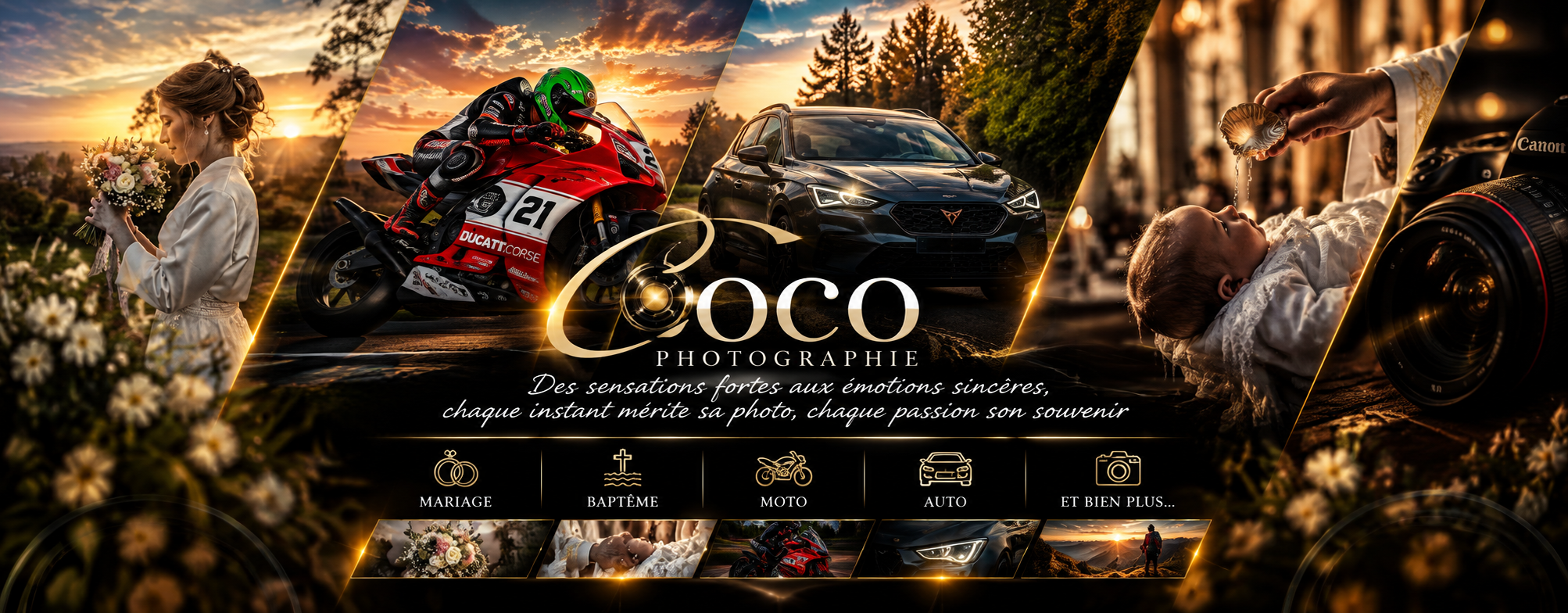 Coco Photographie — Mariage · Baptême · Moto · Auto